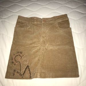 Girl’s I.Q. Khaki corduroy skirt